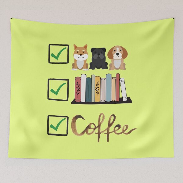 Item preview, Dogs books and coffee, dogs reader coffee book  designed and sold by Basma Store.