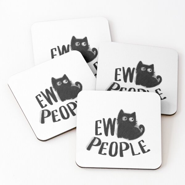 Item preview, black cat shirt ew people funny womens meowy cat lovers, ew people, ew people cat, hair cat graphic style, ew people cat lover, ew people introvert designed and sold by RedArtsDesign.