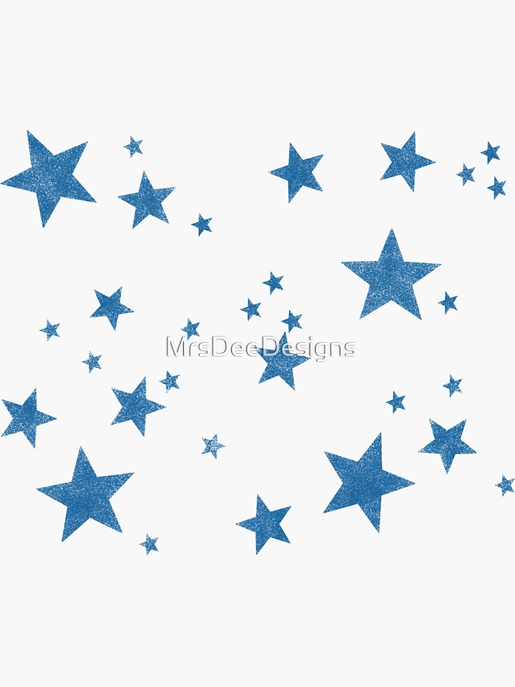 Stars blue Sticker by MrsDeeDesigns