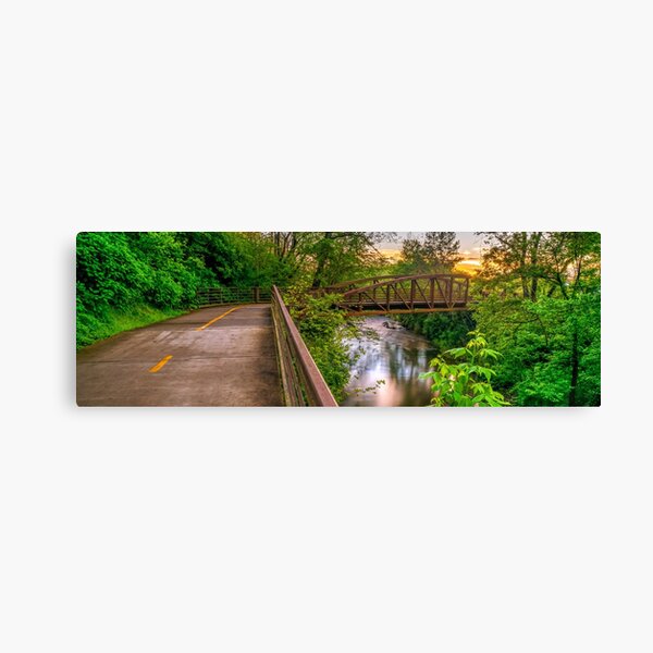 Item preview, The Crossing Along The Clear Creek Trail - Arkansas Razorback Greenway Panorama designed and sold by Gregory Ballos.