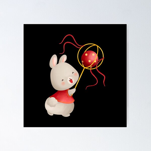 Aperçu de l'œuvre Année du Lapin 2023, Zodiaque chinois Zodiaque du Lapin , Nouvel An chinois 2023 , Année du zodiaque chinois créée et vendue par Bear-Graphics.