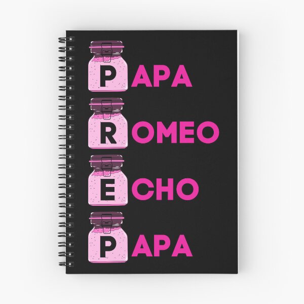 Item preview, Pink Phonetic Alphabet PAPA ROMEO ECHO PAPA Prep - Prepper designed and sold by ALesterDesign.