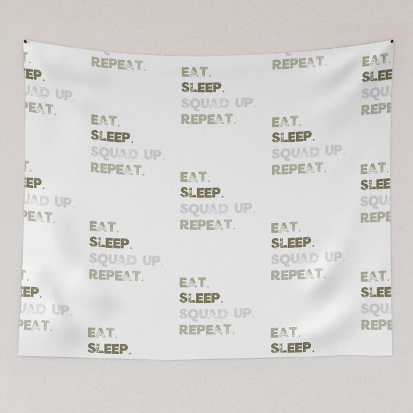 Item preview, Funny Eat Sleep Squad Up Repeat Gamer Live Streamer designed and sold by gillys.