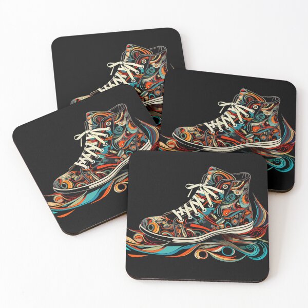 Item preview, Voka art, Artistic painting, bright colored sneakers designed and sold by NadiiaSemyroz.