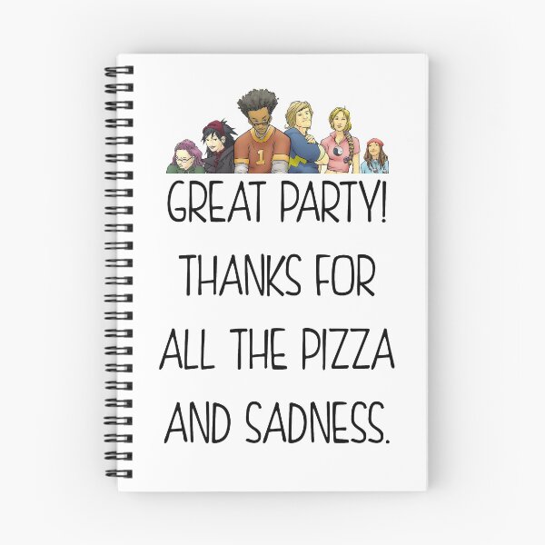 Item preview, Runaways Merch - Thanks For All The Pizza and Sadness designed and sold by Halla-Merch.