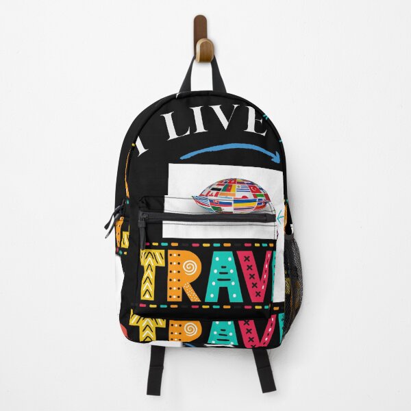 Item preview, I Live to Travel designed and sold by Planet Agora.