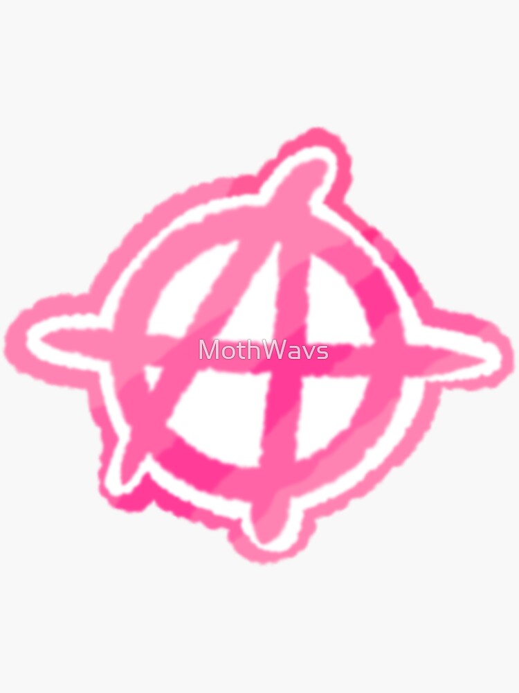 Pink Anarchy Symbol Sticker For Sale By Mothwavs Redbubble 1533