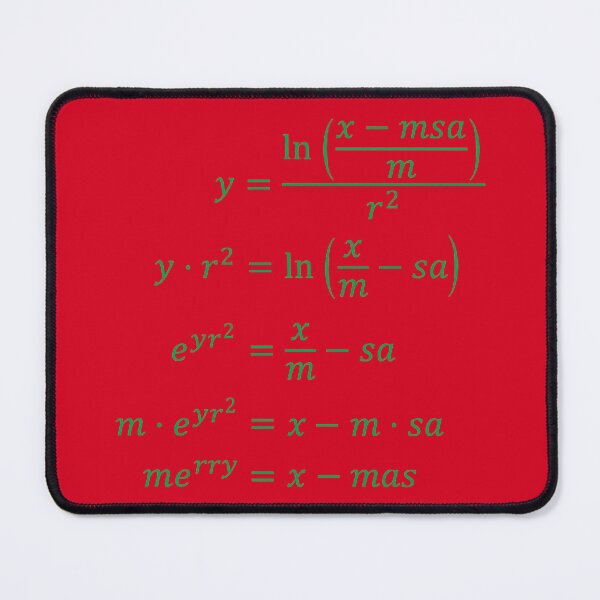 Item preview, Green Merry x-mas equation Merry Christmas! designed and sold by Handstand365.