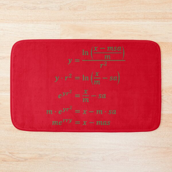Item preview, Green Merry x-mas equation Merry Christmas! designed and sold by Handstand365.