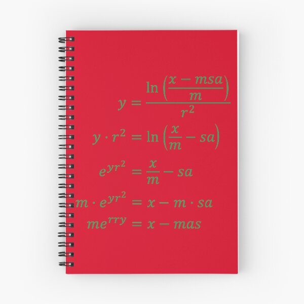 Item preview, Green Merry x-mas equation Merry Christmas! designed and sold by Handstand365.