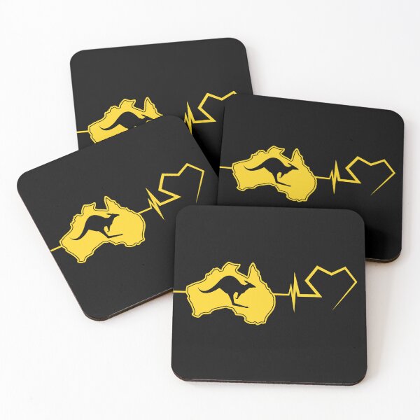 Item preview, Australia G'Day Mate - Heart Beats Kangaroo Map Of Australia cute Kangaroo designed and sold by Colors nature.