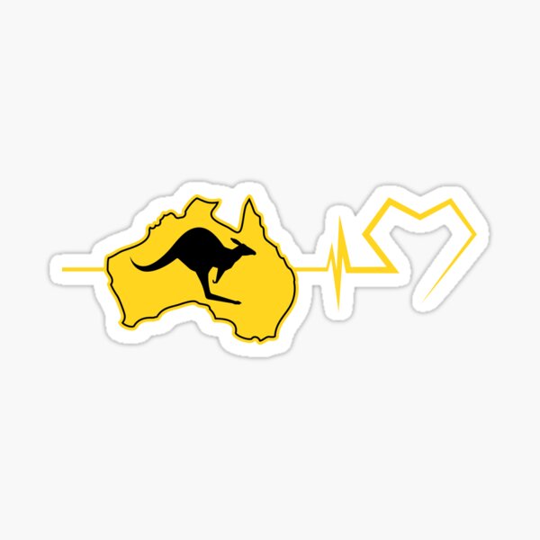 Item preview, Australia G'Day Mate - Heart Beats Kangaroo Map Of Australia cute Kangaroo designed and sold by Colors nature.