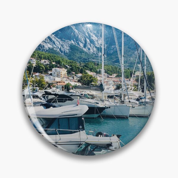 Item preview, Boats and mountains in Baska Voda in Croatia designed and sold by Sue Gurney.