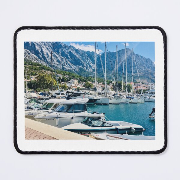 Item preview, Boats and mountains in Baska Voda in Croatia designed and sold by Sue Gurney.
