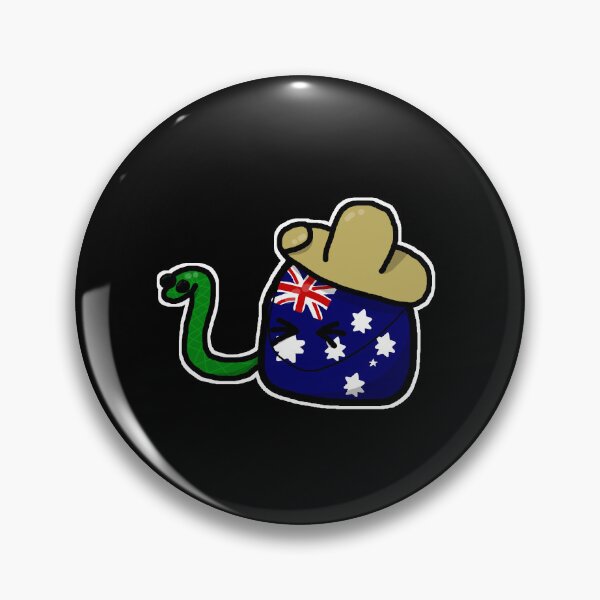 Item preview, Australia Countryball bitten by a snake - usball polandball countryball australia snake designed and sold by PrzemekWoj.