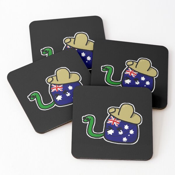 Item preview, Australia Countryball bitten by a snake - usball polandball countryball australia snake designed and sold by PrzemekWoj.