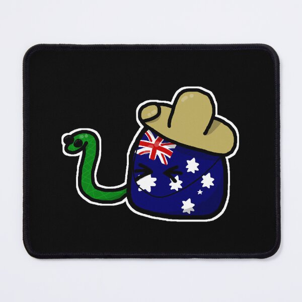 Item preview, Australia Countryball bitten by a snake - usball polandball countryball australia snake designed and sold by PrzemekWoj.