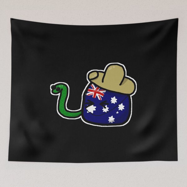 Item preview, Australia Countryball bitten by a snake - usball polandball countryball australia snake designed and sold by PrzemekWoj.