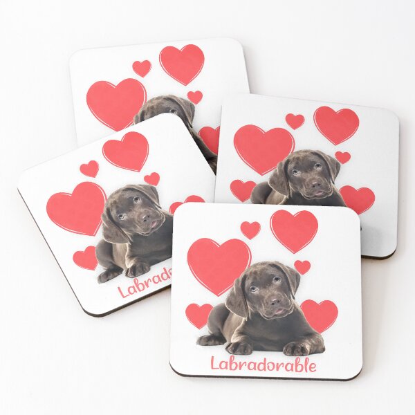 Item preview, Black Lab Dog and Hearts. Labradorable. designed and sold by SnakeCharm.