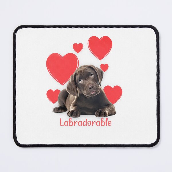 Item preview, Black Lab Dog and Hearts. Labradorable. designed and sold by SnakeCharm.