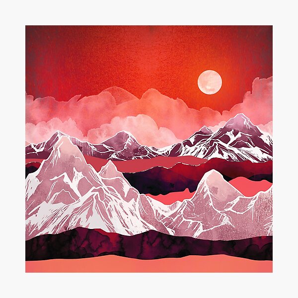 Scarlet Glow Photographic Print