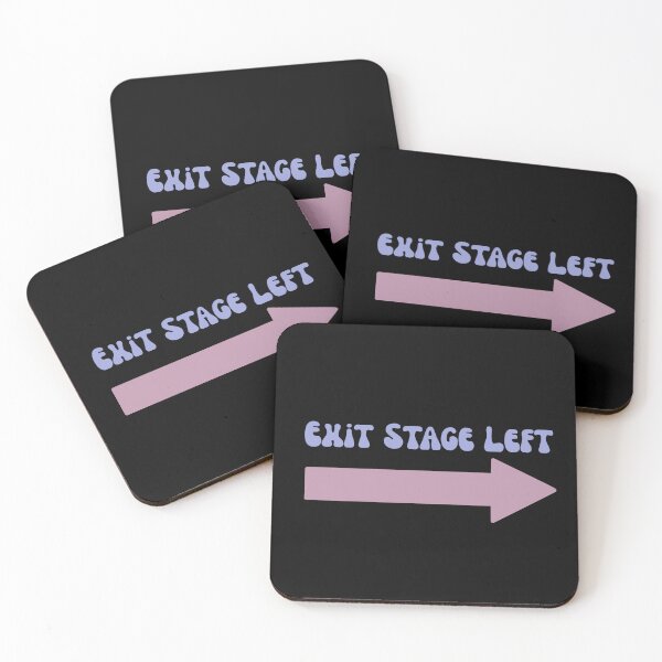 Item preview, Exit stage left stage directions theater designed and sold by Shus-arts.