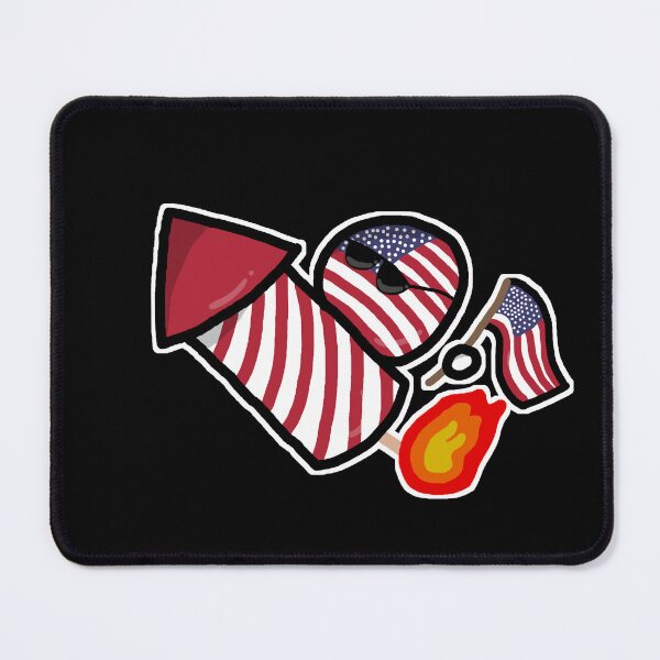 Item preview, Usa countryball riding on a giant firework - usball polandball countryball newyearseve fireworks usa designed and sold by PrzemekWoj.