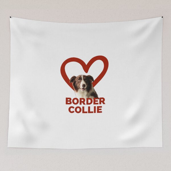 Aperçu de l'œuvre Border collie lover border collie heart love créée et vendue par Tropical Blood.