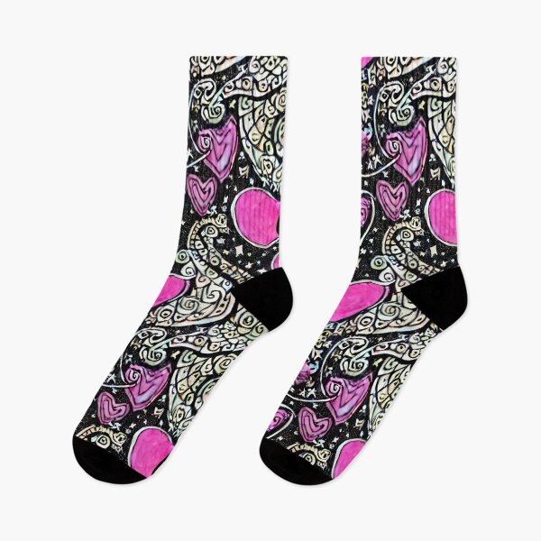Artikelvorschau, Gotische Sterne und Herz-Muster Dunkle und romantische Designs für Gothic-Enthusiasten Schwarzes Herz entworfen und verkauft von Bits-X-Pieces.