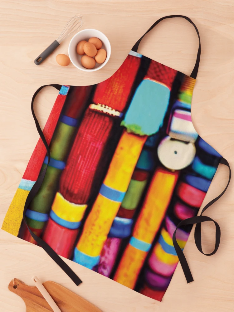 Thumbnail 1 of 6, Apron, Colorful Thread designed and sold by faizaart.