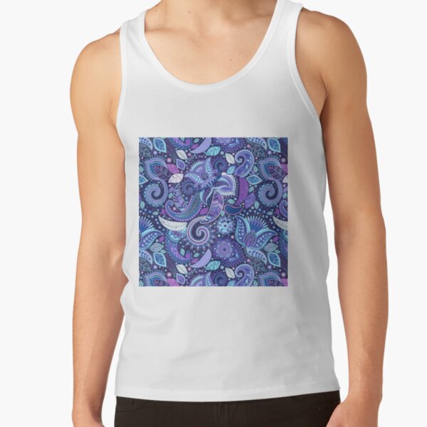 purple paisley tank top