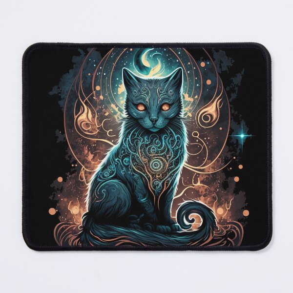 Item preview, Swirling Astral Energy Cat designed and sold by 9LivesCats.