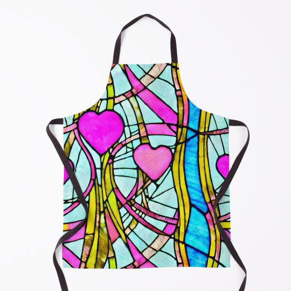 Item preview, Gothic Stained Glass Pattern Vibrant and Ornate Designs for Gothic Enthusiasts Pink Hearts designed and sold by Bits-X-Pieces.