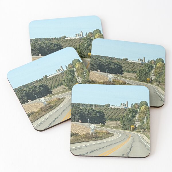 Item preview, Up North Michigan Road by a Farm in Autumn designed and sold by UPNortheren.