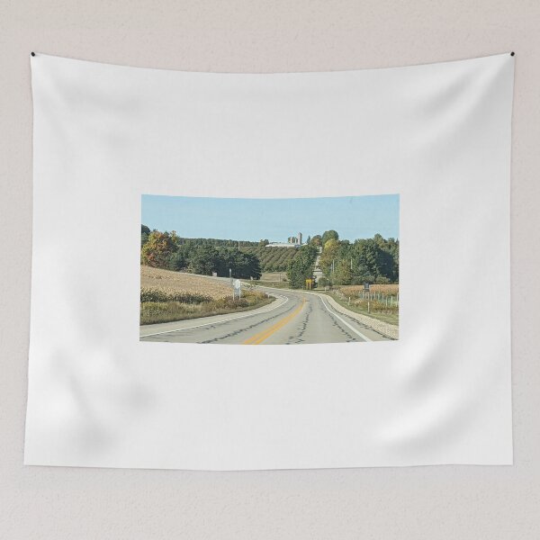 Item preview, Up North Michigan Road by a Farm in Autumn designed and sold by UPNortheren.