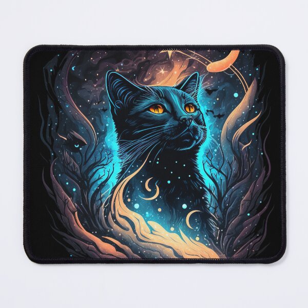 Item preview, Astral Moon Star Cat designed and sold by 9LivesCats.