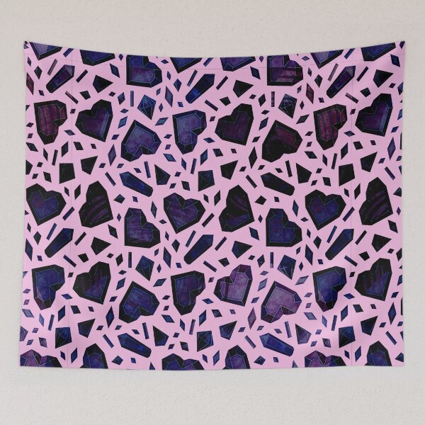 Item preview, Crystals and hearts pattern  designed and sold by TipTopTapo.
