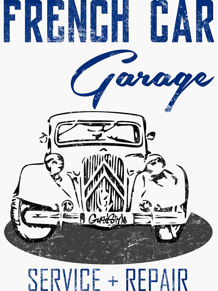 "french car garage" Sticker by GusiStyle Redbubble