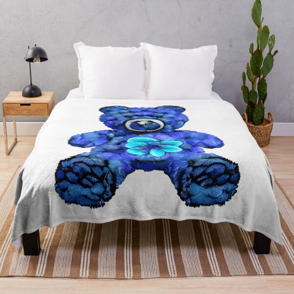 Item preview, Blue rose bear artwork designed and sold by gramizzia.