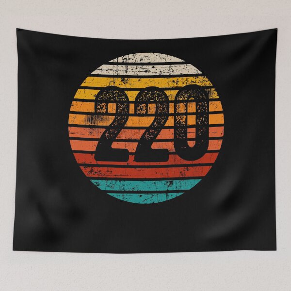 Item preview, Distressed Vintage Sunset 220 Area Code designed and sold by Gold Wings Tees.