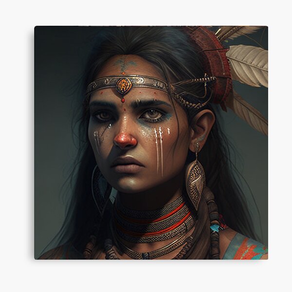 Native American Woman Canvas Prints for Sale | Redbubble