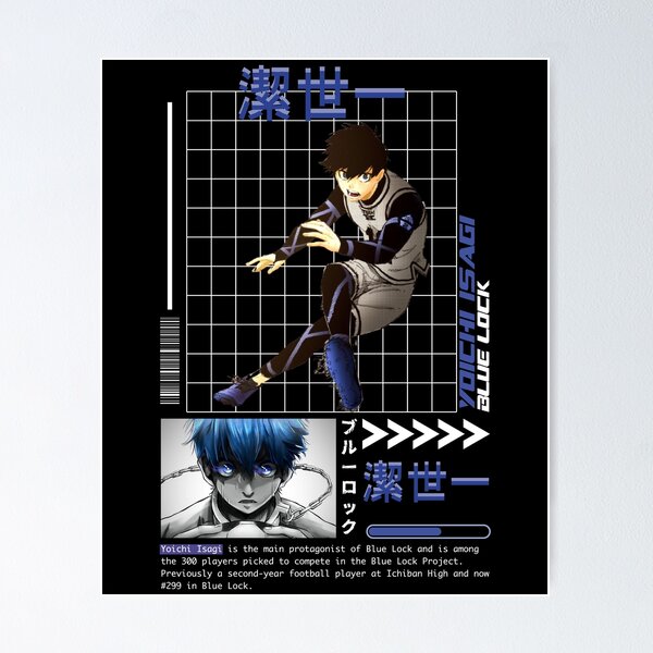 Anime Poster Blue Lock Tsurugi Zantetsu Isagi Yoichi Wall Scroll