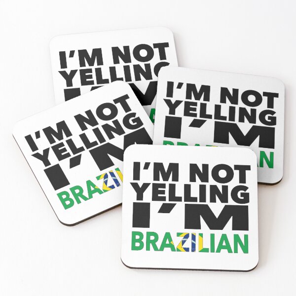 Item preview, Brazilian present - i'm not yelling, i'm Brazilian - Brazilian gifts - Brazilian flag - Brazilian Gift - Brazilian Decor designed and sold by babaorum.