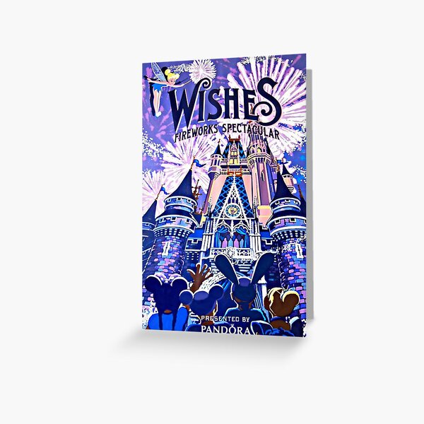 Wishes! Nighttime Spectacular Poster Greeting Card