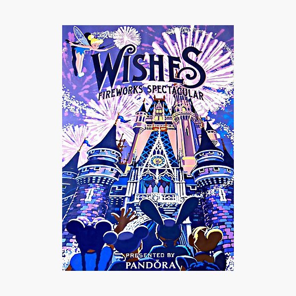 Wishes! Nighttime Spectacular Poster Photographic Print