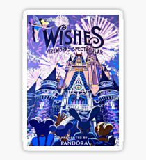 Wishes! Nighttime Spectacular Poster Sticker