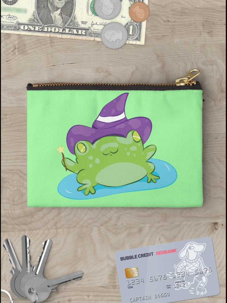 Thumbnail 3 of 4, Zipper Pouch, Spotted Frog Wizard designed and sold by Rougetango.