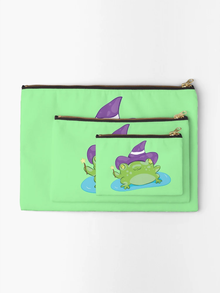 Thumbnail 2 of 4, Zipper Pouch, Spotted Frog Wizard designed and sold by Rougetango.