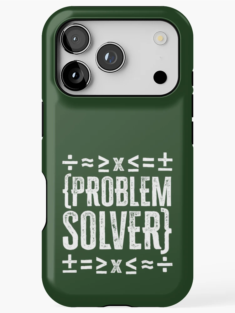 Thumbnail 1 of 4, iPhone Case, Problem Solver: Math - White designed and sold by Reconocer.