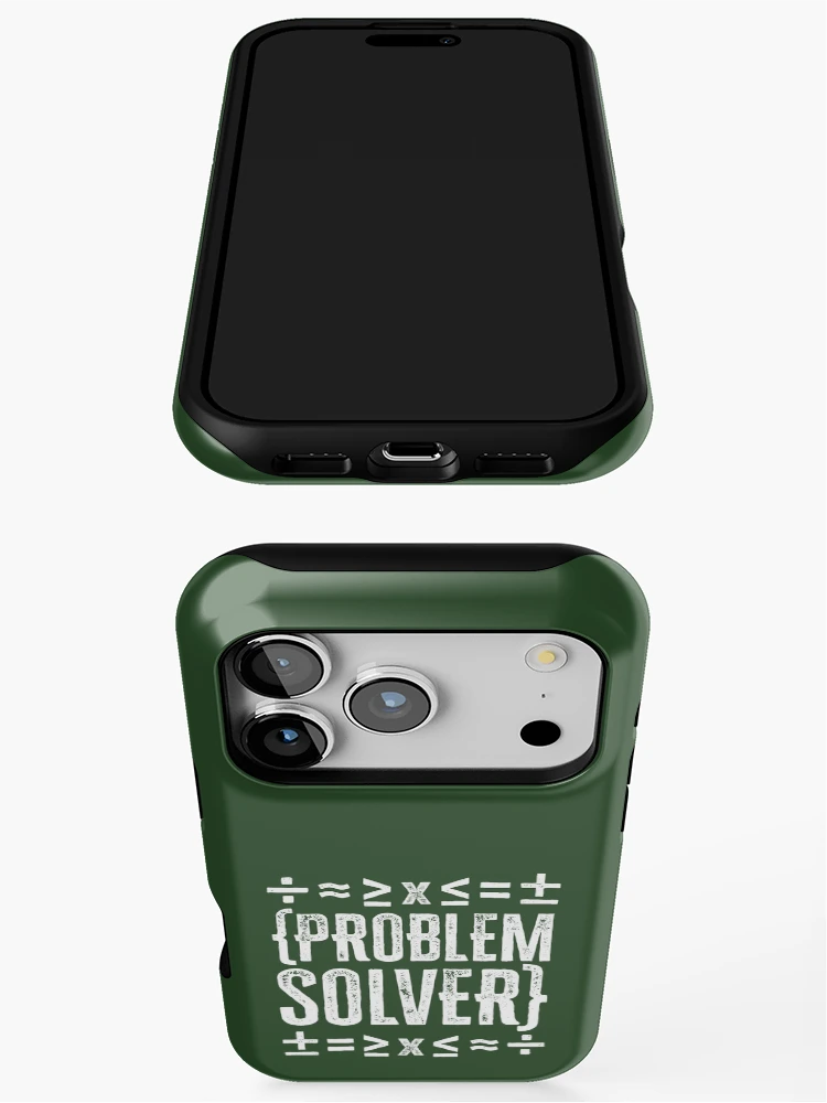 Thumbnail 3 of 4, iPhone Case, Problem Solver: Math - White designed and sold by Reconocer.